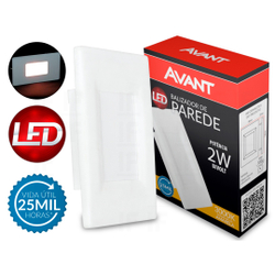 Balizador Luz De Parede Led Escada 4x2 2w 3000k Avant Menor preço em Balizador Luz De Parede Led Escada 4x2 2w 3000k Avant