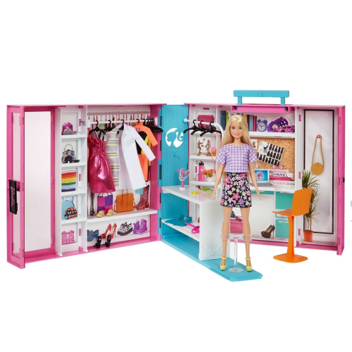 Barbie Guarda Roupa de Moda Conjunto Estilista e Armário - Mattel