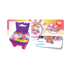 Menor preço em Cadeirinha infantil com blocos de montar com 28 peças world blocks