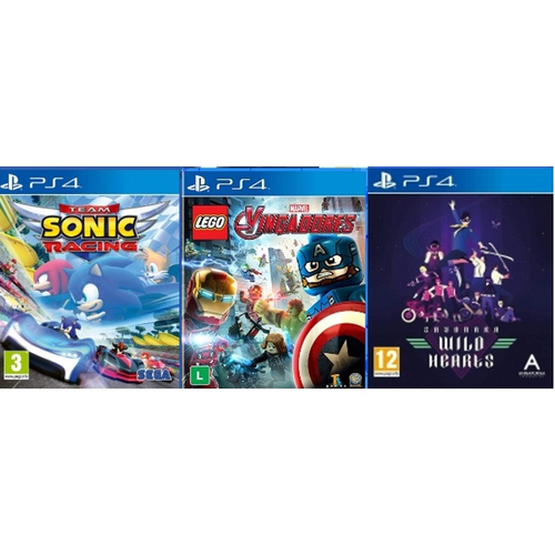 Kit 3 Jogos Aventura Ps4 Sonic Team Racing + Sayonara Wild Hearts + Lego  Marvel Avengers - Ps4 no Shoptime