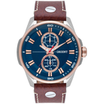Relógio Orient Masculino Mtscm004 D1mb Marrom Azul Aço