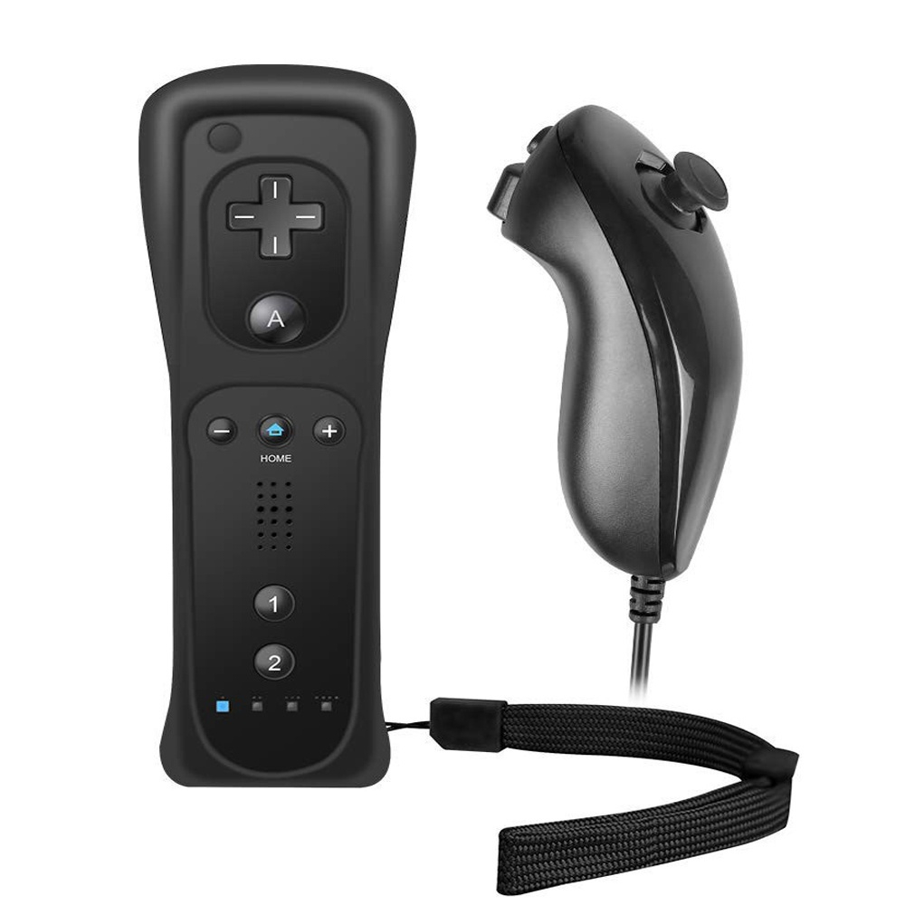 Kit Controle Nintendo Wii Remote + Nunchuck + Capa Silicone em Promoção