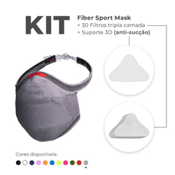 Kit Máscara fiber Knit Sport + 30 Filtros de Proteção + Suporte é boa?