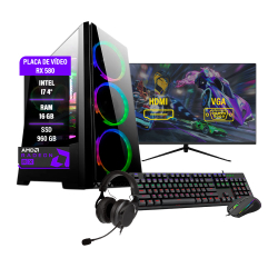 Pc gamer Completo I7 16GB rx 580 ssd 960GB monitor 27'' é boa?