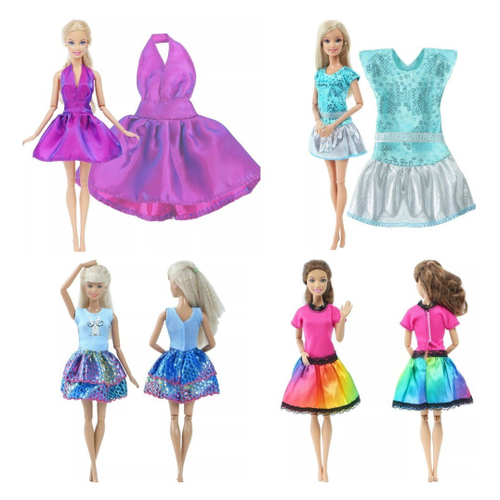 Kit Roupa Para Boneca Barbie Roupinha Mais Sapato Vestido de Tecidos Ótimo  Acabamento em Promoção na Americanas