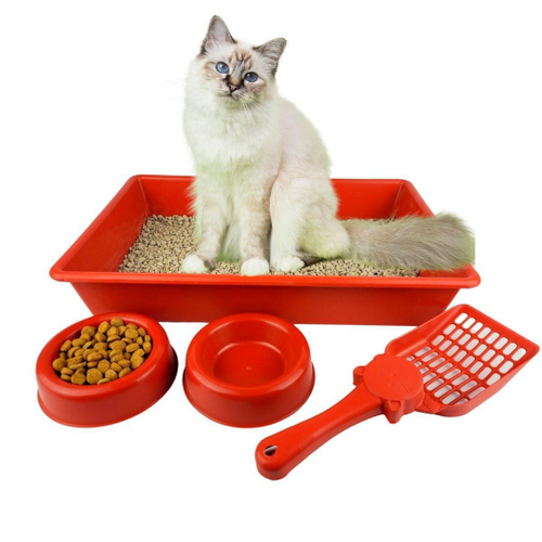 Caixa De Areia Banheiro Para Gatos Kit Completo 4 Em1 em Promoção