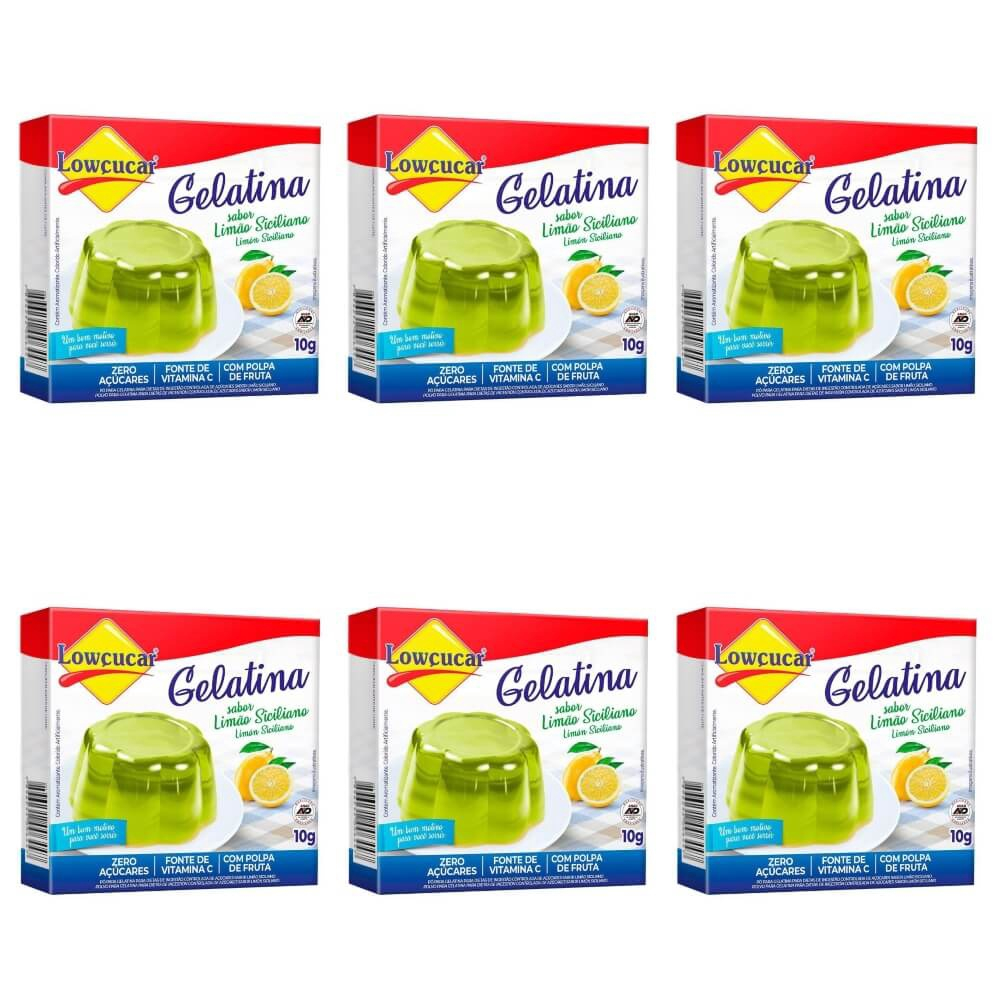 Gelatina Lowçucar Sabor Limão Siciliano 10G