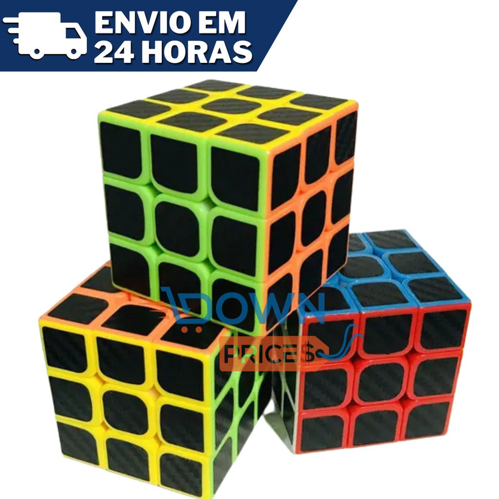 Kit 2 Cubo Mágico Profissional Moyo Estilo Fibra de Carbono em