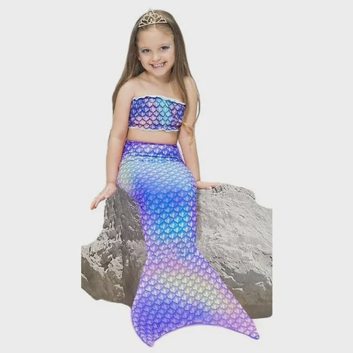 Roupa Sereia Bebê de Luxo Com Cauda e Biquíni - Ri Happy