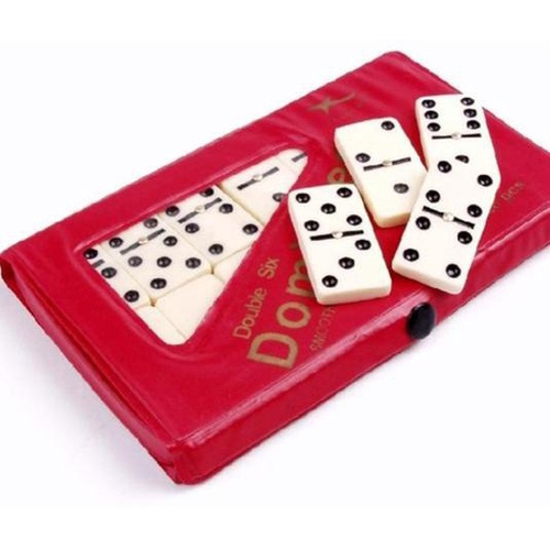 Jogo Domino Profissional Colorido 28 Peças Com Estojo Metal na