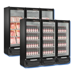 Menor preço em Refrigerador e Expositor Vertical Gelopar 3 Portas para Carne e Cerveja cgbc 1450 Preto