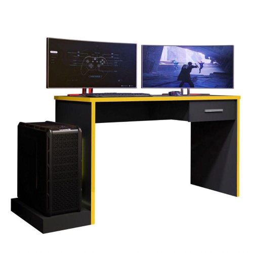 Mesa para Computador Notebook Desk Game DRX 5000 Preto - Móveis Leão