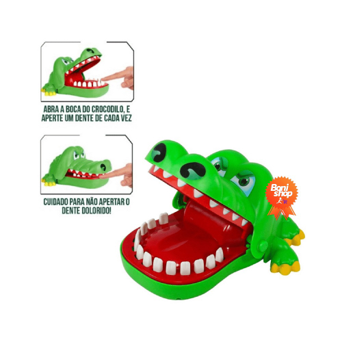 Jogos infantil Crocodilo Dentista Brinquedo Aperta Dente Crocodilo dentista  Jogo de Mesa Polibrinq em Promoção na Americanas