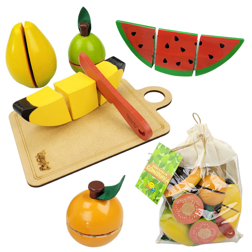 Kit Frutas de Brinquedo de Comidinha Infantil Velcro + Faca - Bambinno -  Brinquedos Educativos e Materiais Pedagógicos