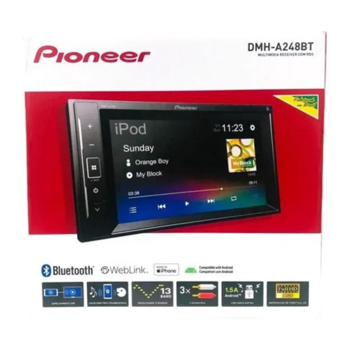 Central multimidia pioneer DMH-A248BT weblink bluetooth USB em Promoção ...