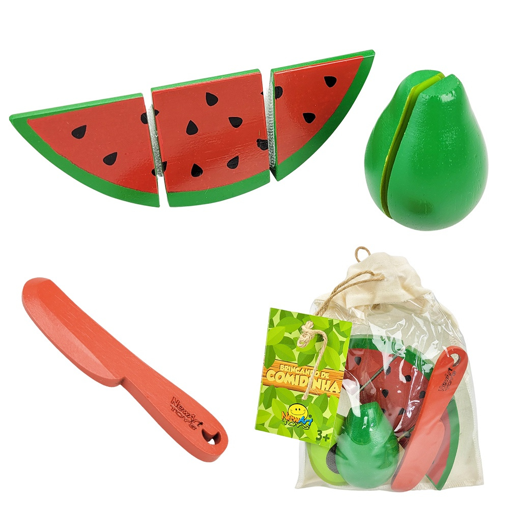 Kit Frutas de Brinquedo de Comidinha Infantil Velcro + Faca - Bambinno -  Brinquedos Educativos e Materiais Pedagógicos