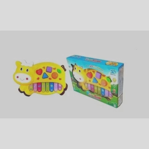 Piano Bebe Brinquedo Infantil Musical Baby Pianinho Fazendinha Vaquinha  Branca