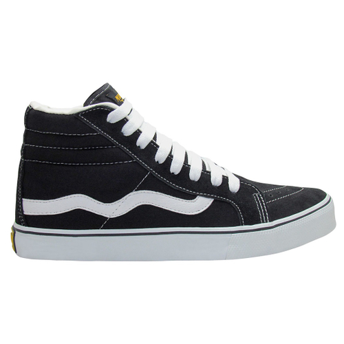 Tênis Mad Rats Skate Hi Top Cano Alto Black Branco em Promoção na Americanas