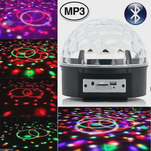 Bola Maluca LED rgb Holográfico Bluethooth Magic Ball