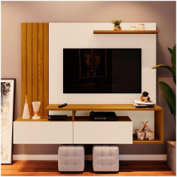 Painel Para Tv Ate 65 Polegadas Kiara Casa 812 Nature Off White Menor preço em Painel Para Tv Ate 65 Polegadas Kiara Casa 812 Nature Off White