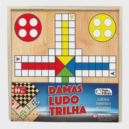 3 Jogos em 1 - Ludo, Dama E Trilha - Pais E Filhos em Promoção na Americanas