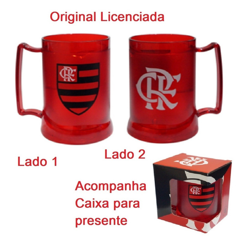 Caneca Flamengo Presente Dia Dos Pais Gel Que Congela Copo Vermelho ...