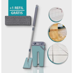 Mop Flat E Balde Para Limpeza De Piso + 1 Refil Extra! é boa?