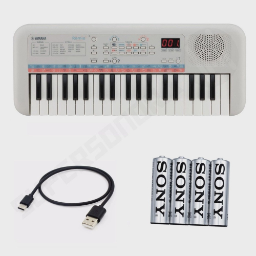 Kit Teclado Musical Infantil Yamaha pss E30 Mini Remie Branco +