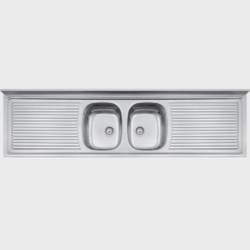 Pia de Apoio Tramontina Ribon 2C 34 em Aço Inox 200 x 55 cm Menor preço em Pia de Apoio Tramontina Ribon 2C 34 em Aço Inox 200 x 55 cm
