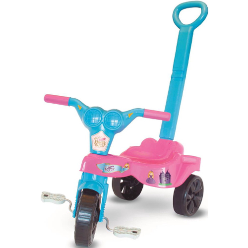 Triciclo Infantil Motoca Minnie para Passeio com Empurrador e