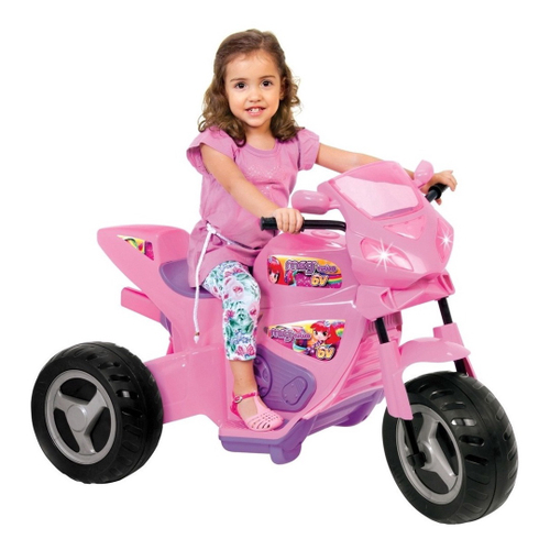 Moto Elétrica Infantil Menina Rosa e Branco, Brinquedo Usado 88849069