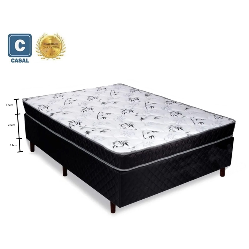 Cama Box Conjugado Casal Semi Ortop Dica Cm Espuma Submarino