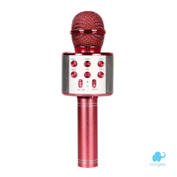 Microfone Bluetooth Karaokê Sem Fio Recarregável Vermelho Menor preço em Microfone Bluetooth Karaokê Sem Fio Recarregável Vermelho