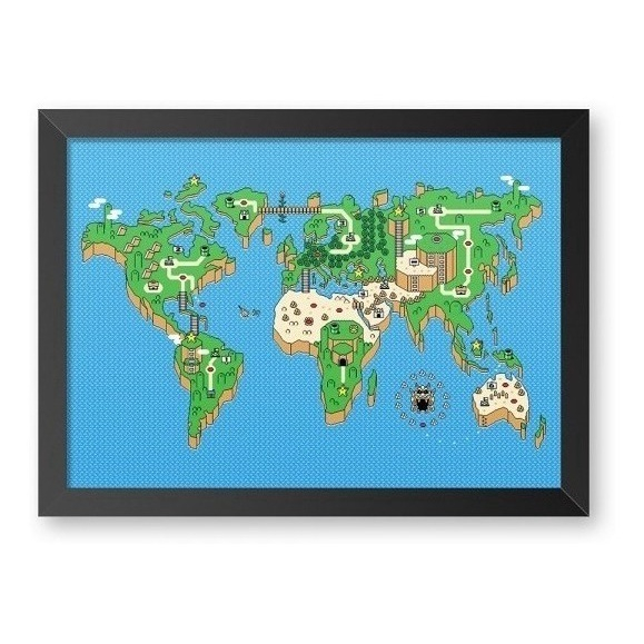 Super Mario World Map Poster