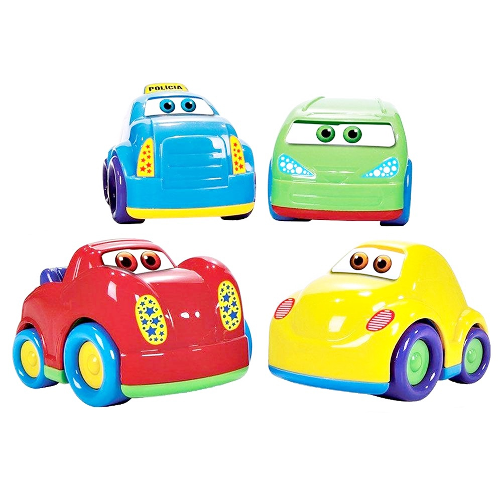 Kit com 4 carrinhos p/ bebê baby cars - big star 513- bc no Shoptime