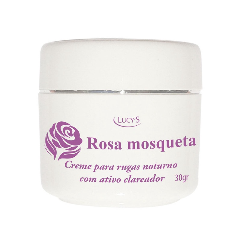 Creme Antirrugas Rosa Mosqueta Noturno *Ativo Clareador* LUCY'S - 30g ...