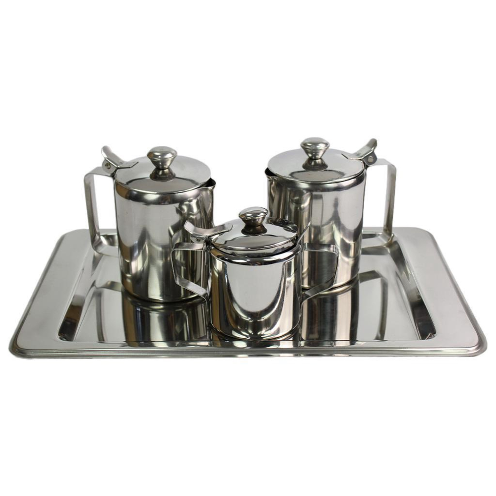 Jogo para cha e cafe quatro estacoes aco inox 7 pcs viel