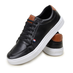 Tenis Sapatenis Sapato Masculino Preto Solado Branco é boa?
