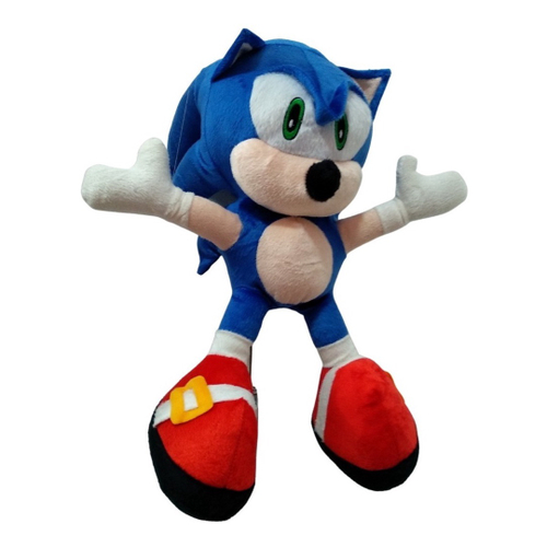 Boneco Sonic Pelúcia Cor Amarelo Antialérgico 50cm Fofinho