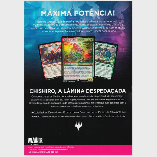 Magic Deck Commander Kamigawa Dinastia Neon Chishiro Português Em ...