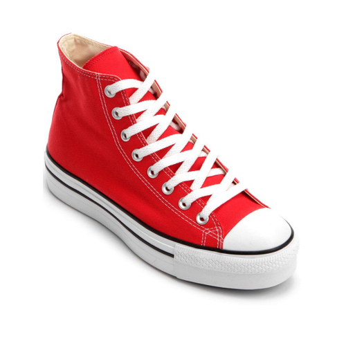 TÊNIS CONVERSE ALL STAR CHUCK TAYLOR LIFT PLATAFORMA VERMELHO CANO BAIXO -  TEAHUPOO SKATE SHOP