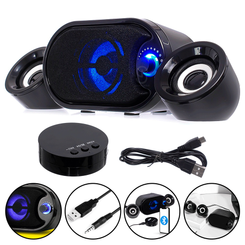 Caixa De Som Gamer Pc Notebook Celular Usb P2 Musica Jogos