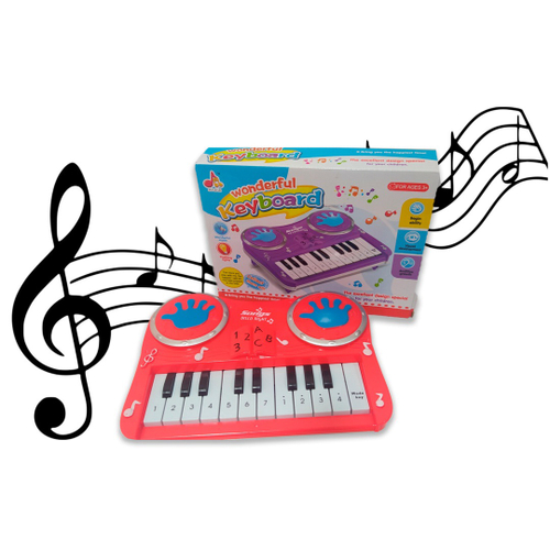 Tecladinho Mini Piano Musical Com Luz Didático Bebe Criança