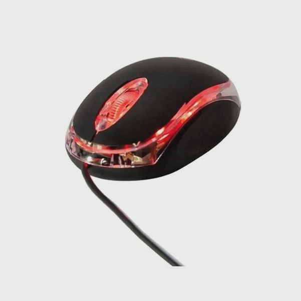Mouse Usb Notebook Pc Optico Color Led Simples em Promoção Ofertas na