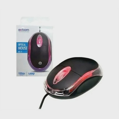 Mouse Usb Notebook Pc Optico Color Led Simples em Promoção Ofertas na