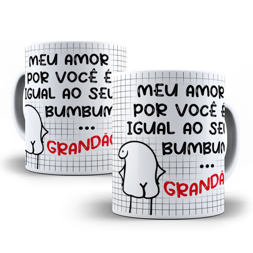 CANECA PORCELANA FLORK FRASES BENTO MEME