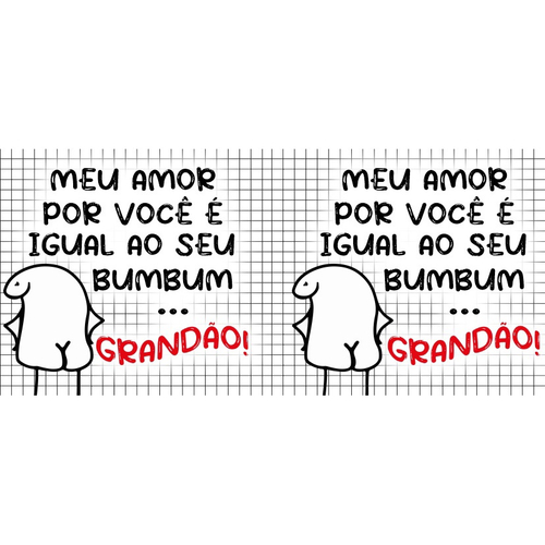 Caneca Divertida Meme Flork Bento - Amor Bumbum Grandão