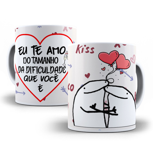 Caneca Personalizada Meme Flork Divertida - Meu Amor por Você é Igual Ao  SEu