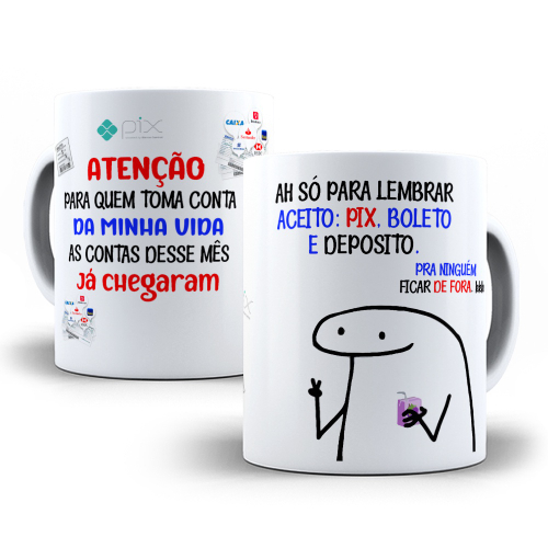 Caneca Personalizada Meme Flork - Aqui para sua Opinião