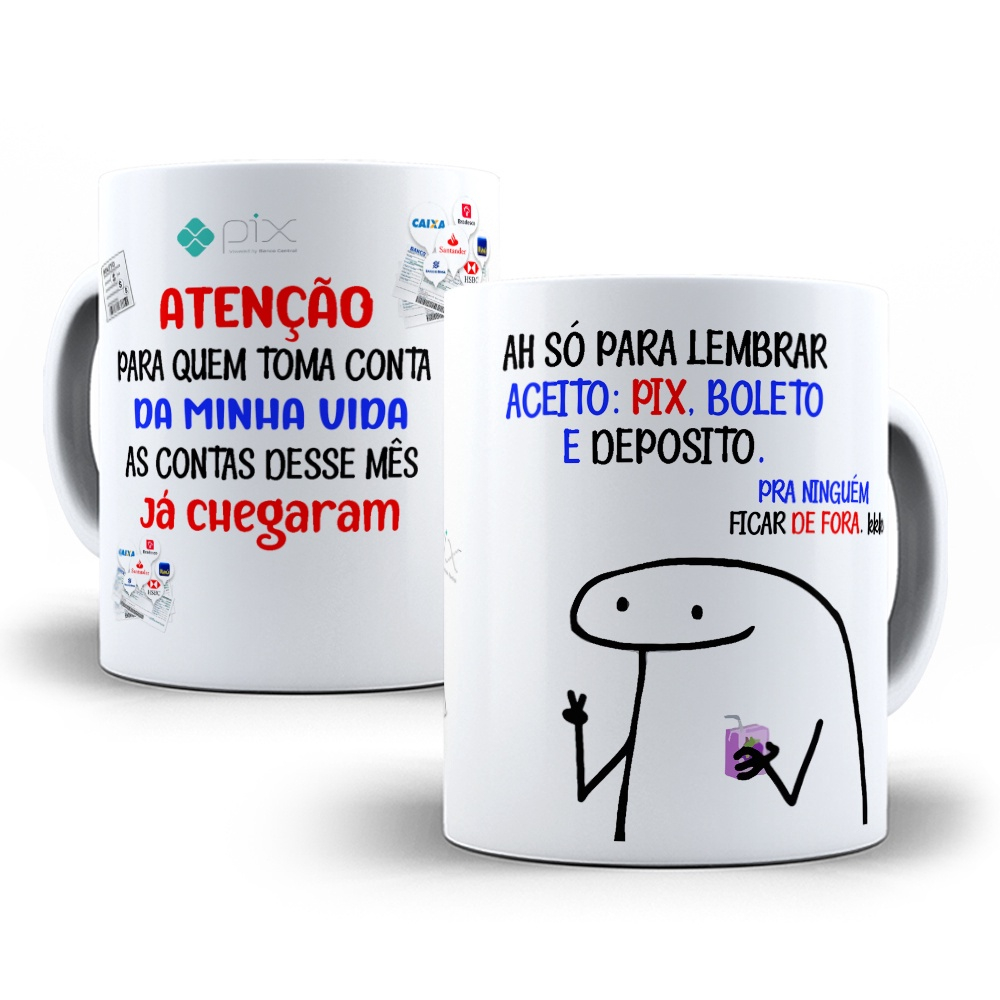 Caneca cerâmica personalizada presente flork frases engraçadas